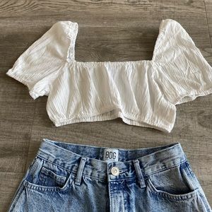 PRINCESS POLLY OFF THE SHOULDER CROP TOP